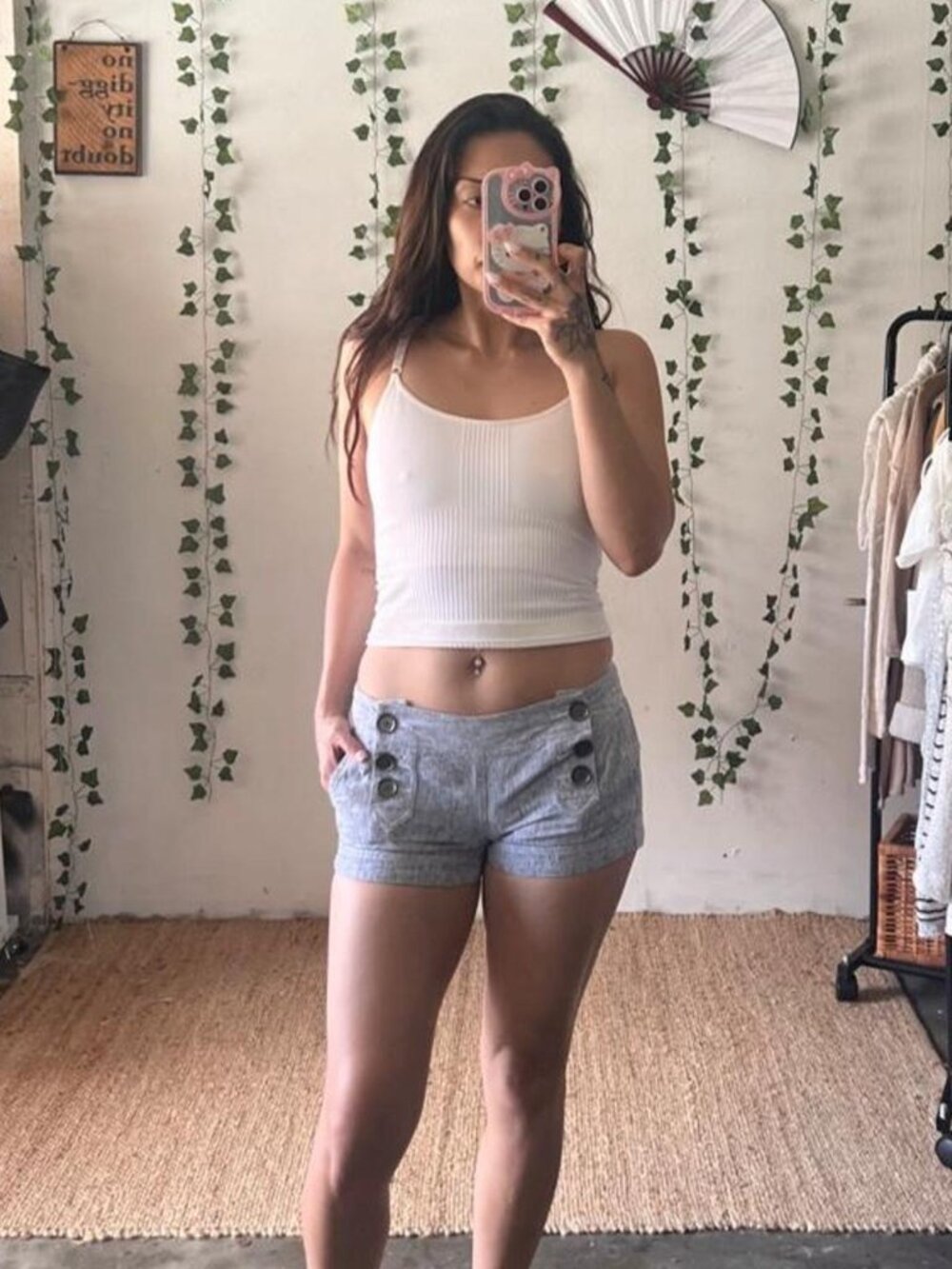 Light gray linen blend Y2K sailor shorts linen and cotton blend size 0